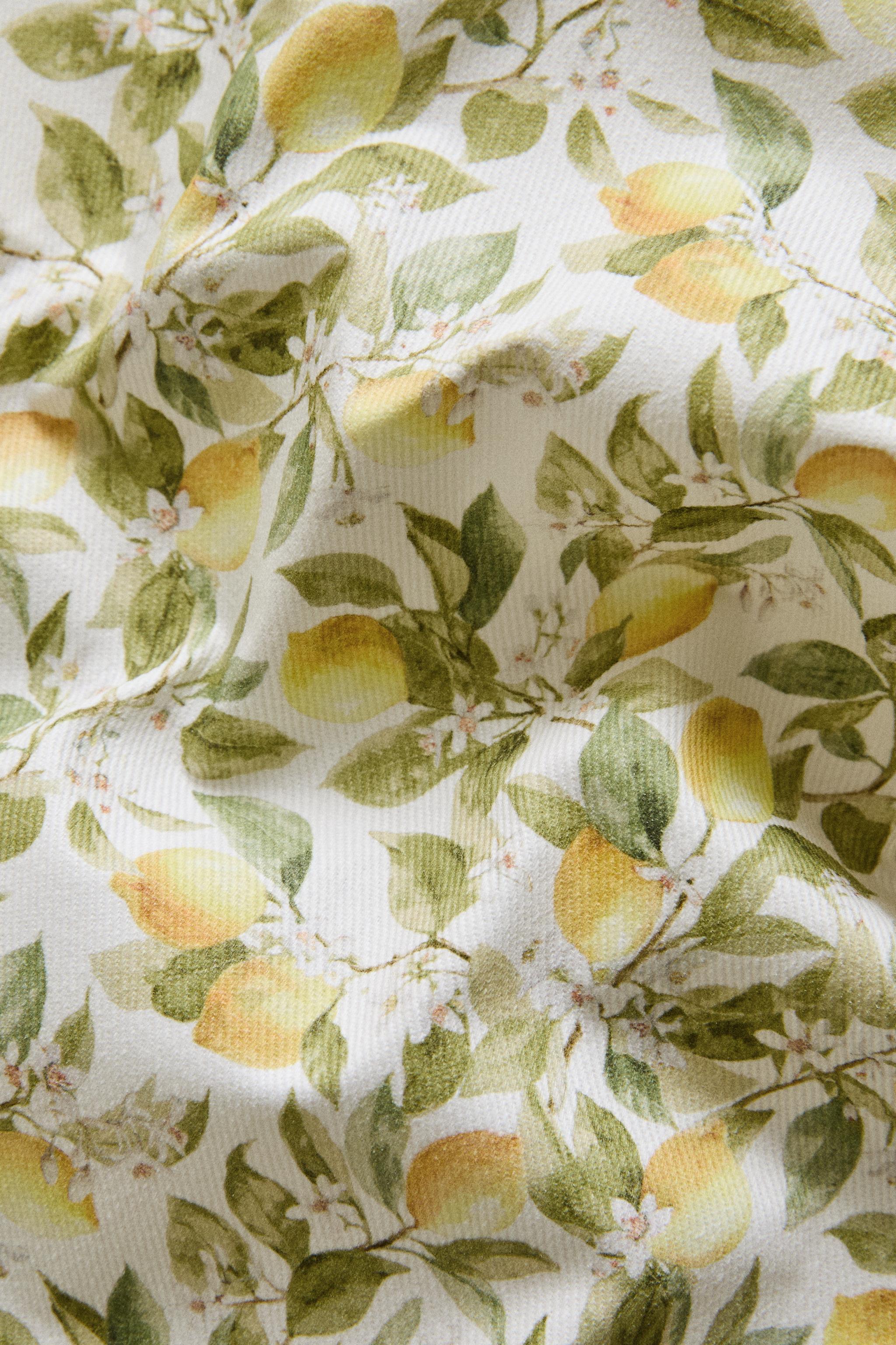LEMON RESIN-COATED COTTON TABLECLOTH